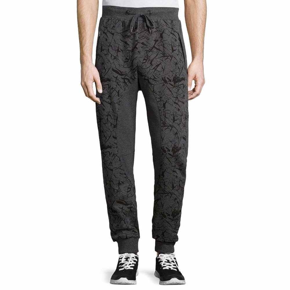 Men's Waimea Fashion Print Jogger Pants, Color: Grey/Black - Size: S